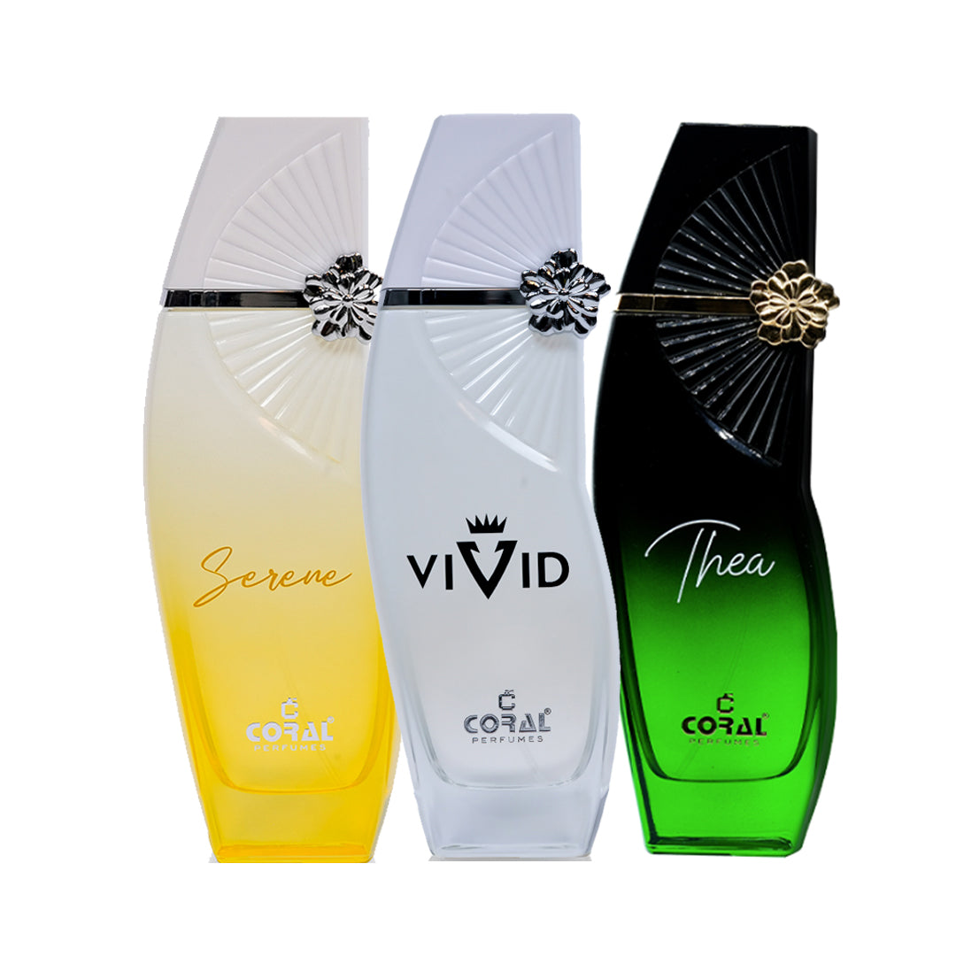 3 IN 1 COMBO – CORAL SERENE | CORAL VIVID | CORAL THEA – EDP 100ML