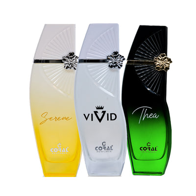 3 IN 1 COMBO – CORAL SERENE | CORAL VIVID | CORAL THEA – EDP 100ML