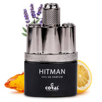 Coral Hitman for Men EDP 100ml by Bin Kamal Perfumes, featuring a sleek bottle with a black cap and elegant design.