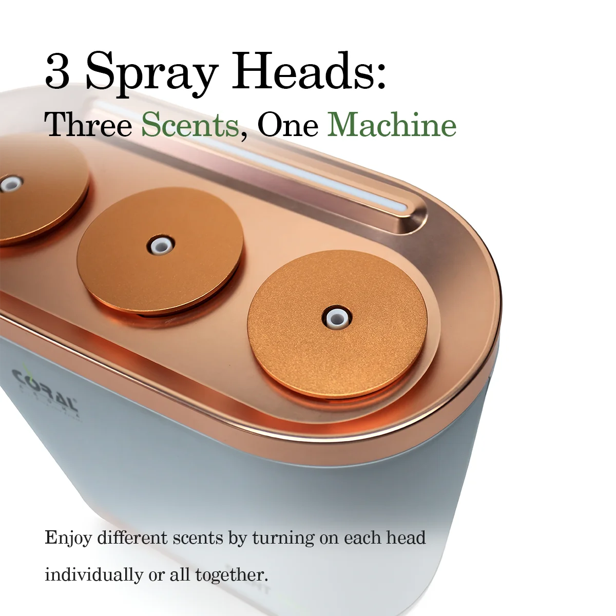 Coral Scent Trio Smart Diffuser Combo – Diffuser Machine + 3 x 300ml Aroma Oils