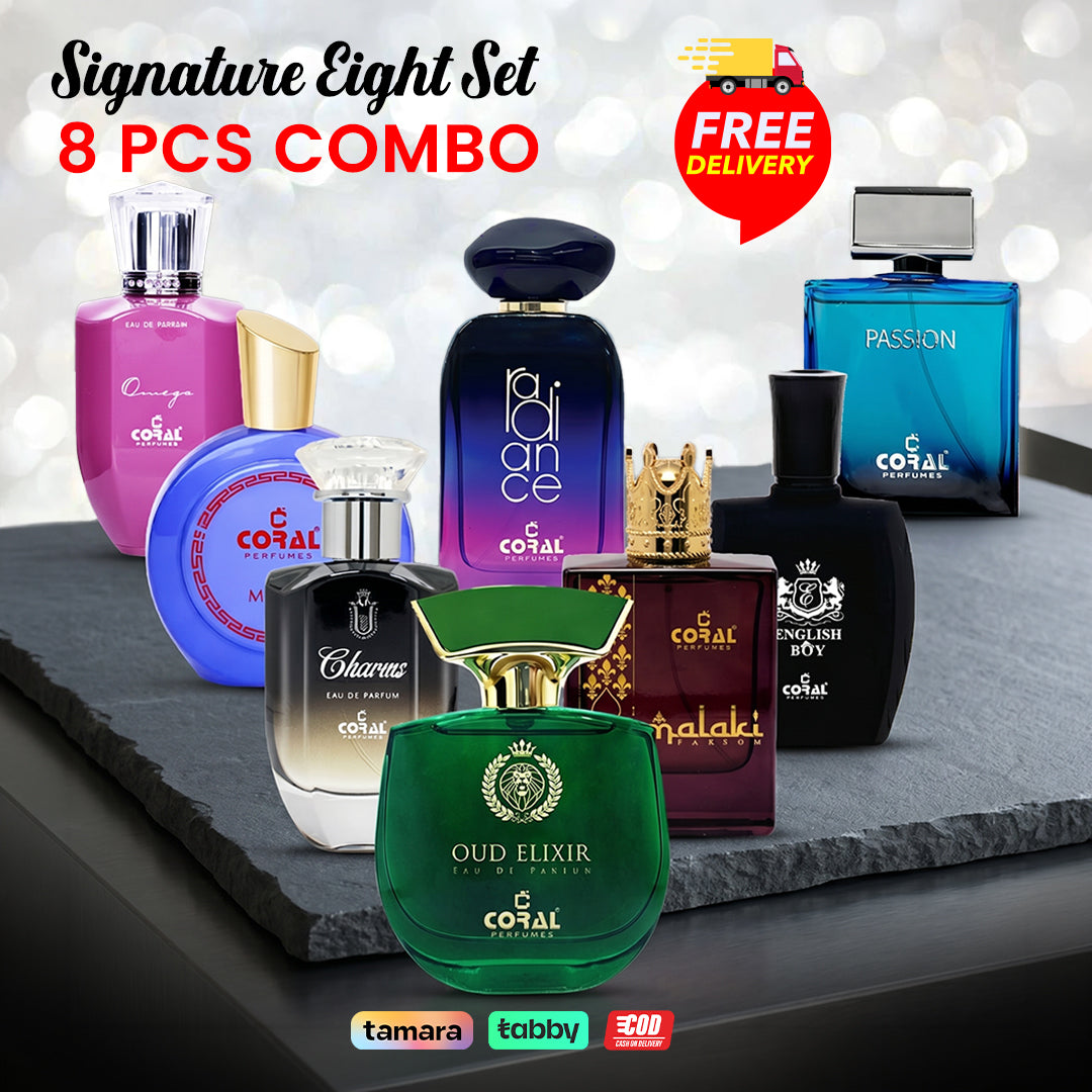 Coral Perfumes Signature Eight Set – 8 PCS Combo Perfume Set