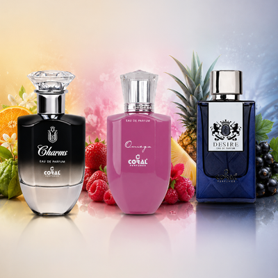 Coral  Essence Trio – Luxury 3 Perfume Set