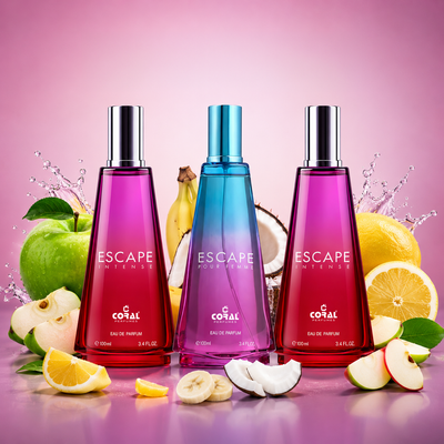 Coral Escape Combo For Women- 3 Pcs Pack- 1 x Escape Pour Femme & 2 x Escape Intense
