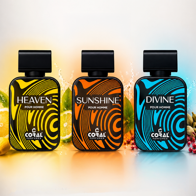 Coral Divine, Sunshine & Heaven For Men EDP Combo - 3 x 100ml