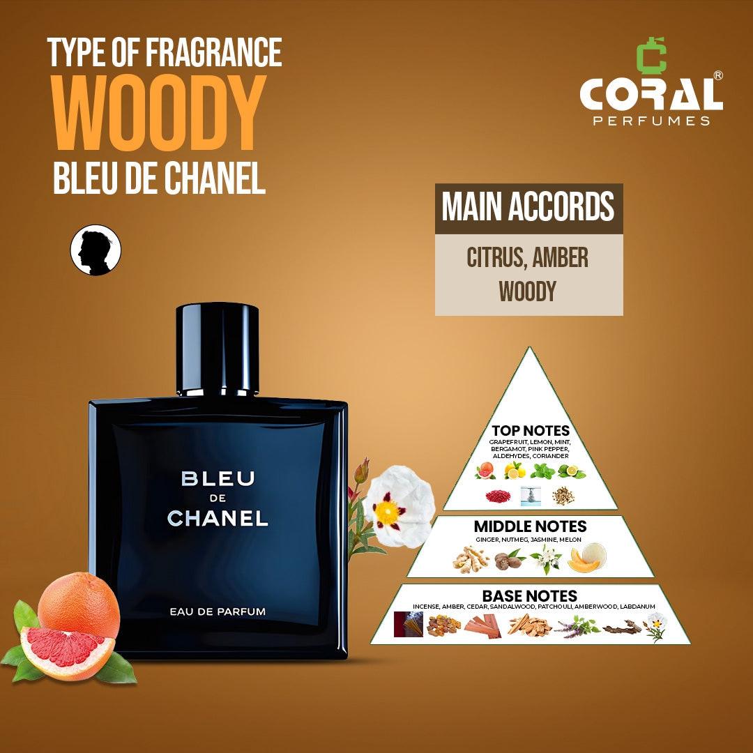 Chanel Bleu for Men Eau de Parfum 150ml bottle with sleek design and blue accents, suitable for stylish men.