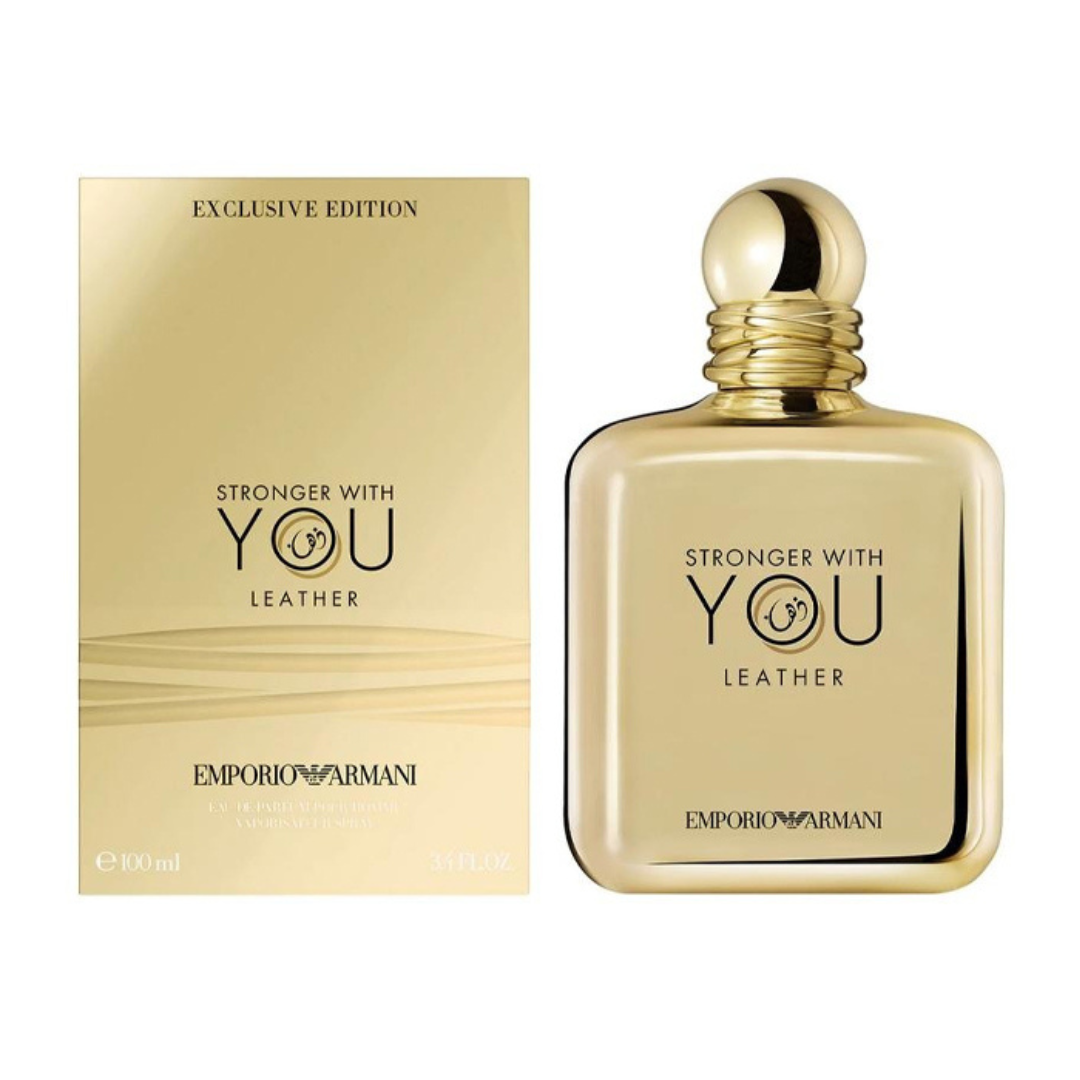 Armani Stronger With You Leather For Men Eau De Parfum 100Ml