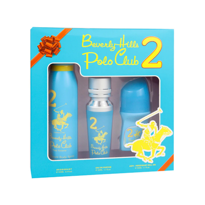 BEVERLY HILLS POLO SPORTCLUB NO.2 EDP 50ML+ DEODORANT 150ML+ANTI-PERSPIRANT ROLL ON 50ML SET FOR WOMEN