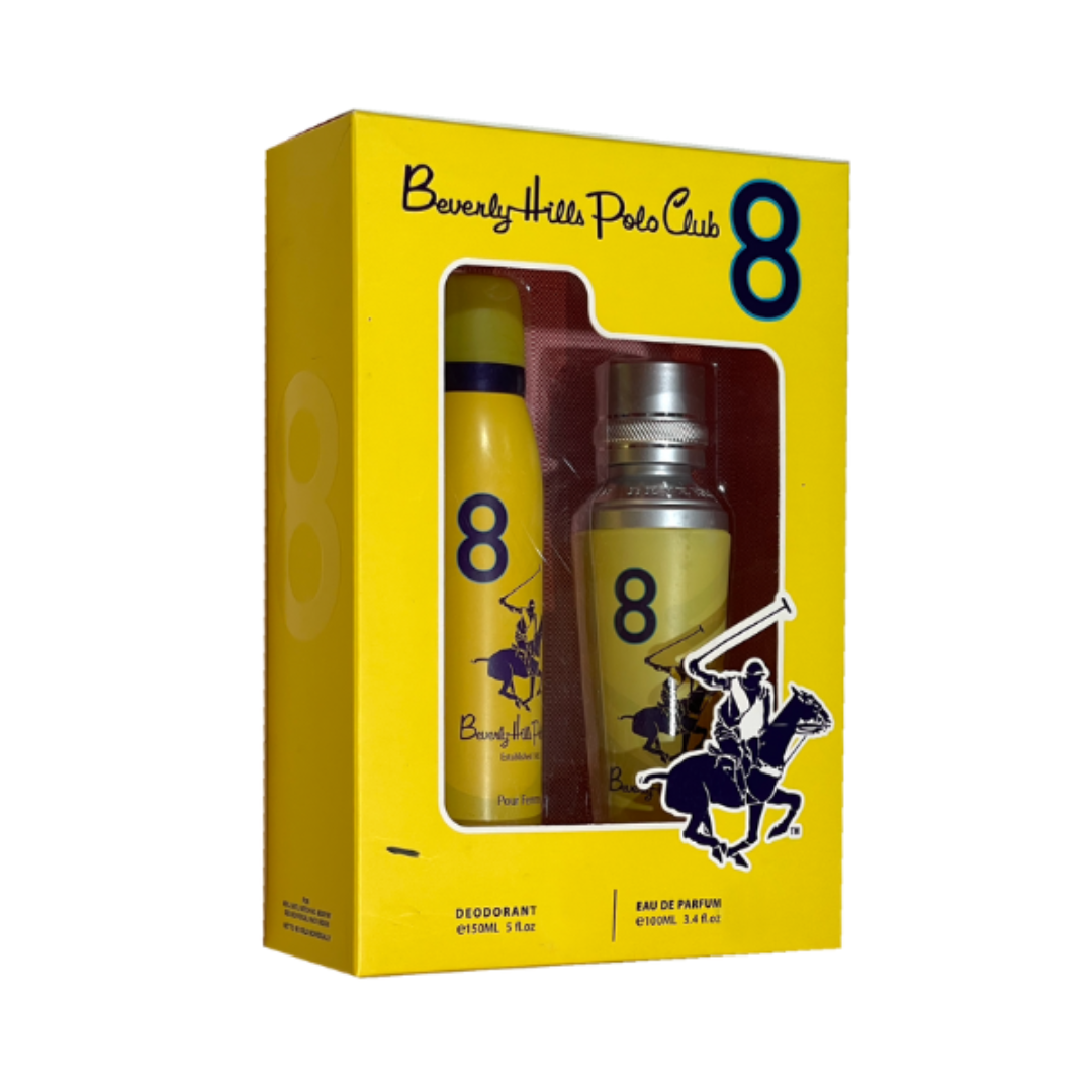 BEVERLY HILLS POLO SPORT CLUB NO.8 EDP 50ML+ DEODORANT 150 ML SET FOR WOMEN