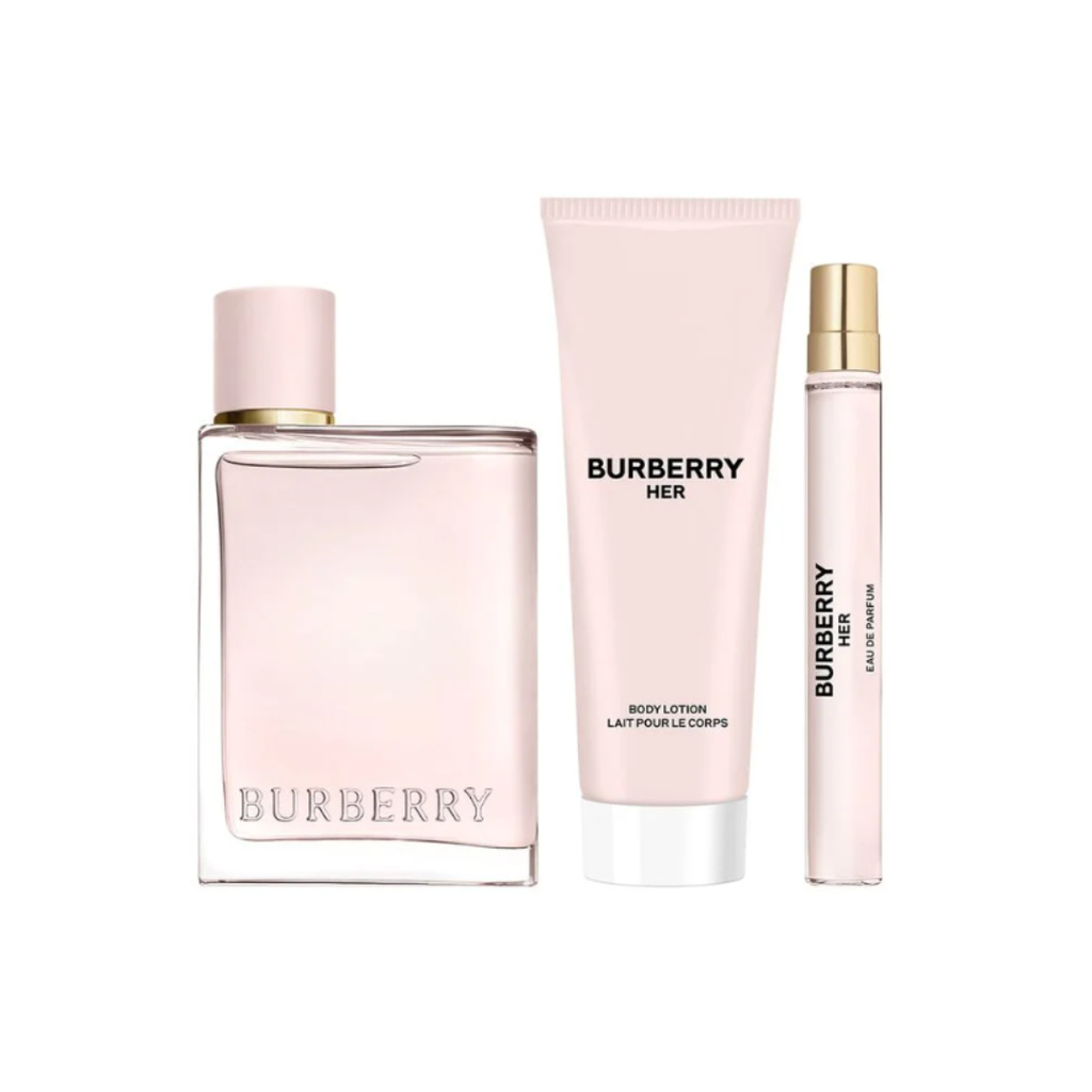 BURBERRY FOR HER EDP 100ML + BL 75ML + 10ML SET FOR WOMEN