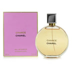 Chanel Chance for Women Eau De Parfum 100ml bottle with elegant floral and citrus design, displayed on a neutral background.