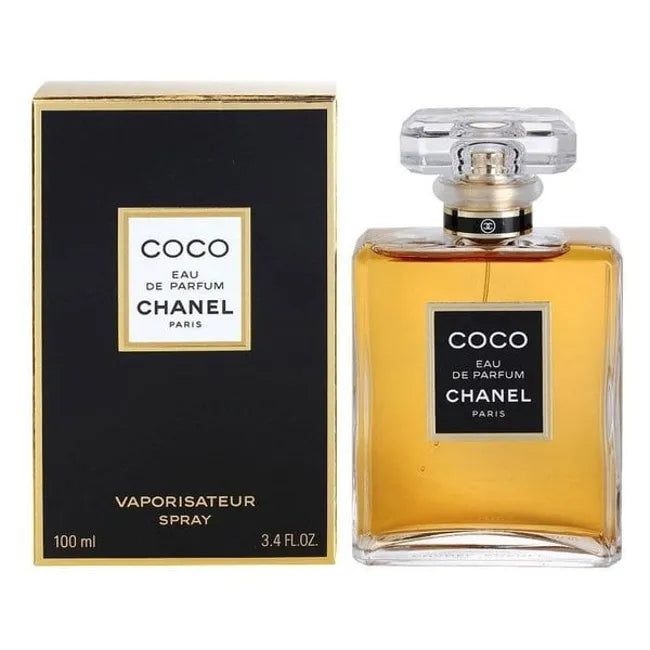 Chanel Coco for Women Eau De Parfum 100ml bottle with elegant packaging, showcasing a luxurious fragrance by Chanel.