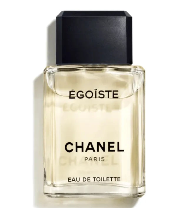 Chanel Egoiste Eau De Toilette for Men 100ml bottle with sleek glass design and silver cap, emphasizing masculine fragrance and elegant packaging.
