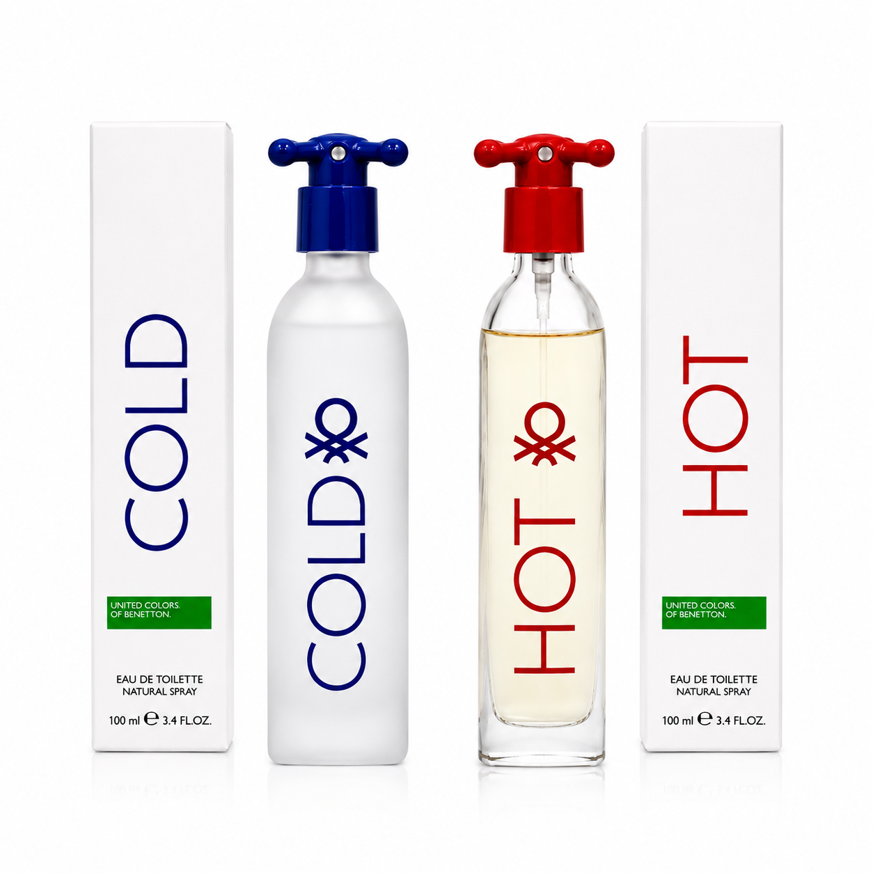 Benetton Hot & Cold Perfume Combo Set 100ml