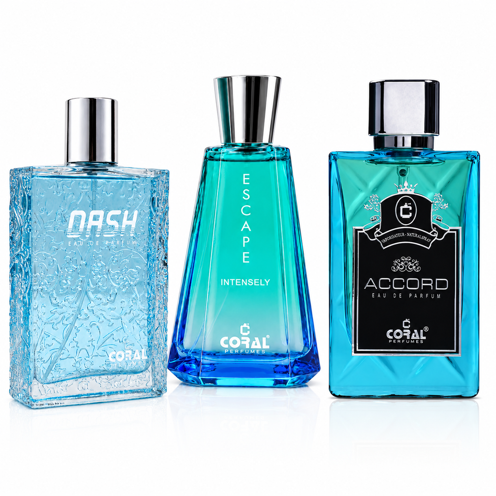 Coral Fresh Signature Perfume Trio Gift Set | Dash, Escape Intensely & Accord