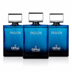 Passion for Men Eau de Parfum 100ml (Pack of 3) | Long Lasting Men's Perfume Gift Set