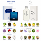 Passion for Men EDP 100ml + CK One EDT 100ml Combo | Fresh Men's & Unisex Perfume Gift Set