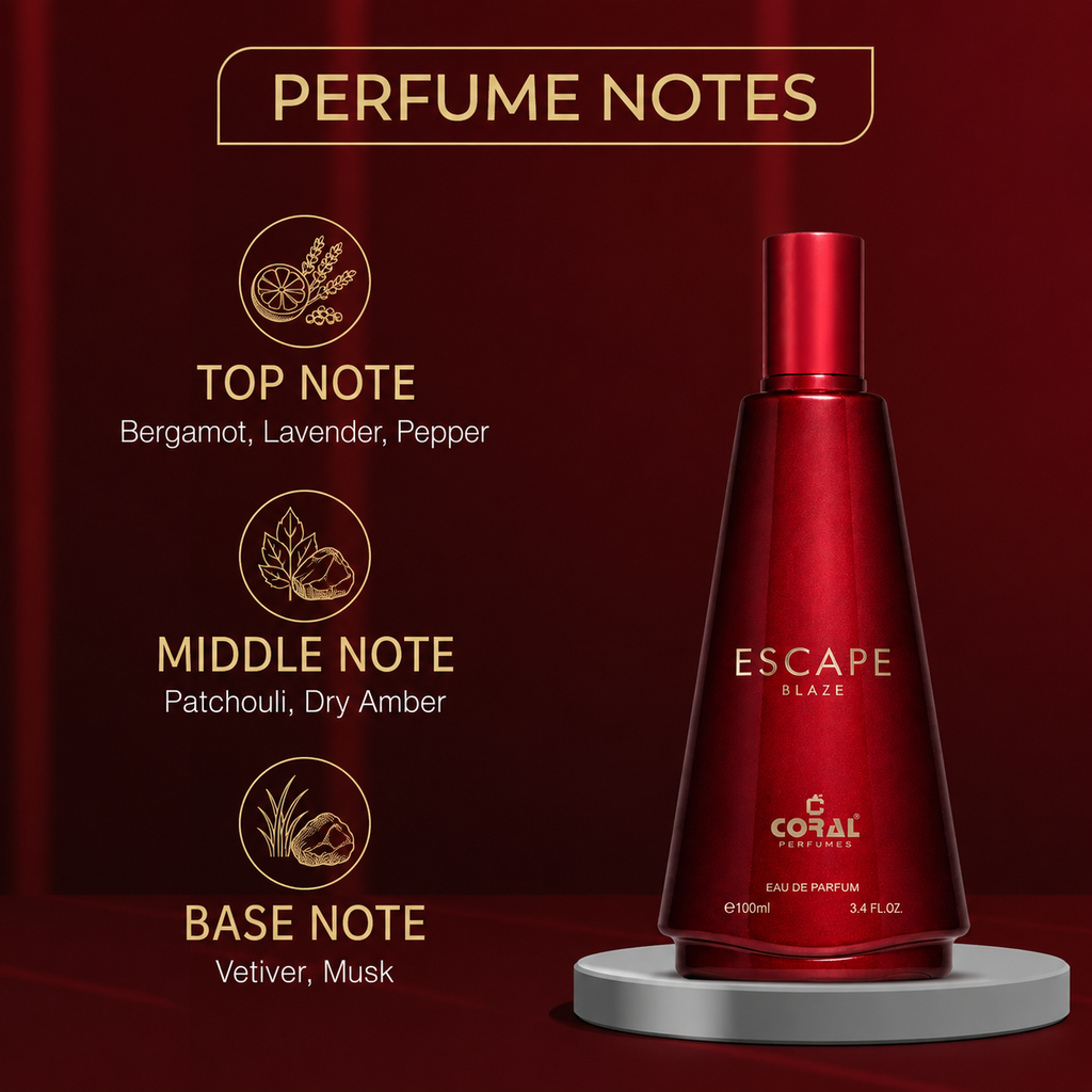 Escape Blaze For Men Eau De Parfum 100ml Buy 5 Get 1 Free