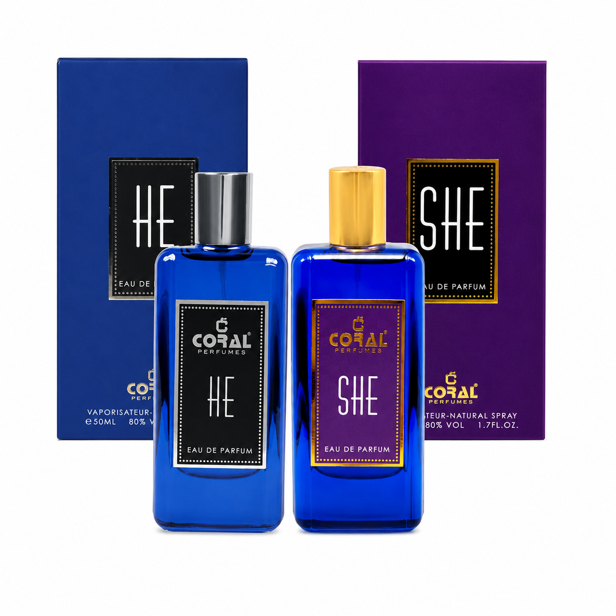 1 + 1 on CORAL HE & SHE 50ML EDP