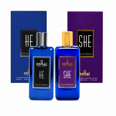 1 + 1 on CORAL HE & SHE 50ML EDP