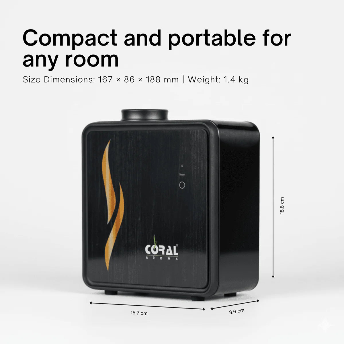 Coral Scent Aura Portable Aroma Diffuser + 200ml Aroma Oil