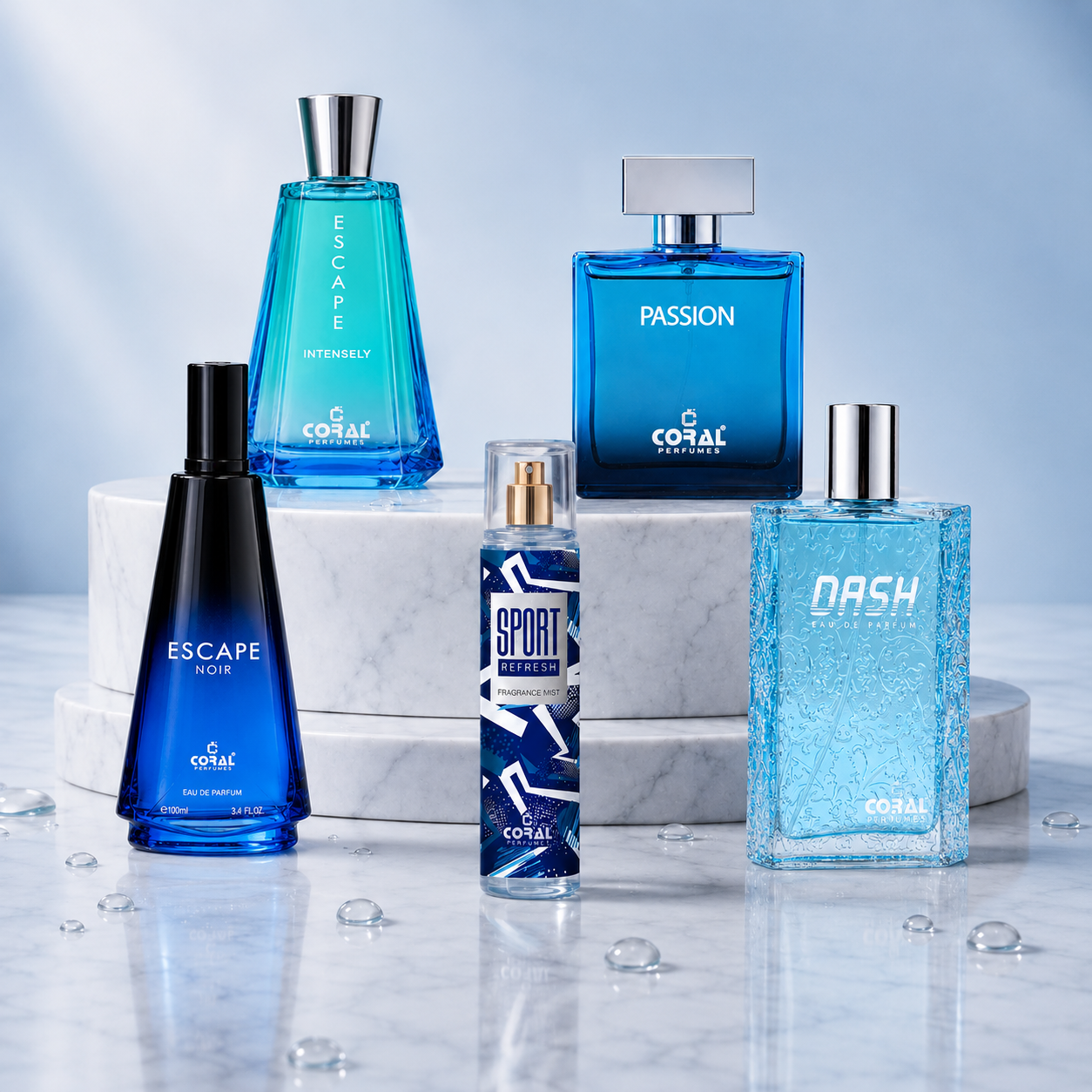 Coral Blue Horizon Collection – 5 PCS Combo