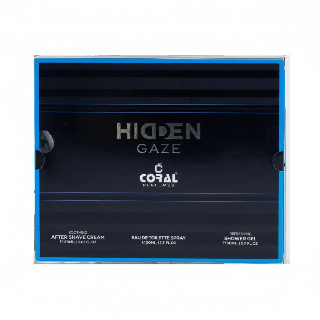 coral hidden gaze pour homme gift set for men 50 ml edt fragrance 50 ml after shave 50 ml shower gel