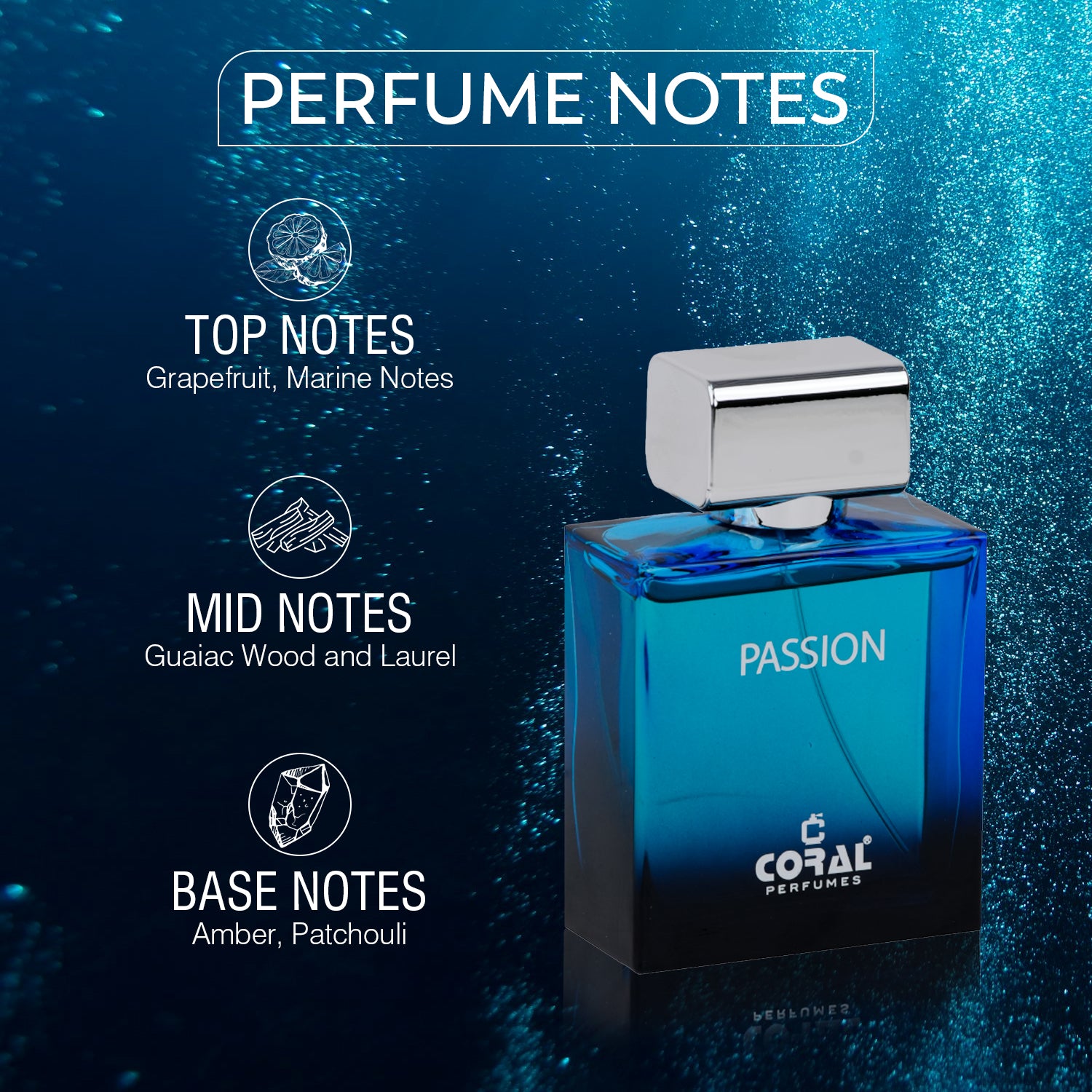 Coral Passion For Men EDP 100ml | Citrus Woody Men's Perfume