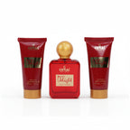 Coral Red Delight Pour Femme Gift Set for Women – 50 ml EDP Fragrance + 50 ml Body Lotion + 50 ml Shower Gel