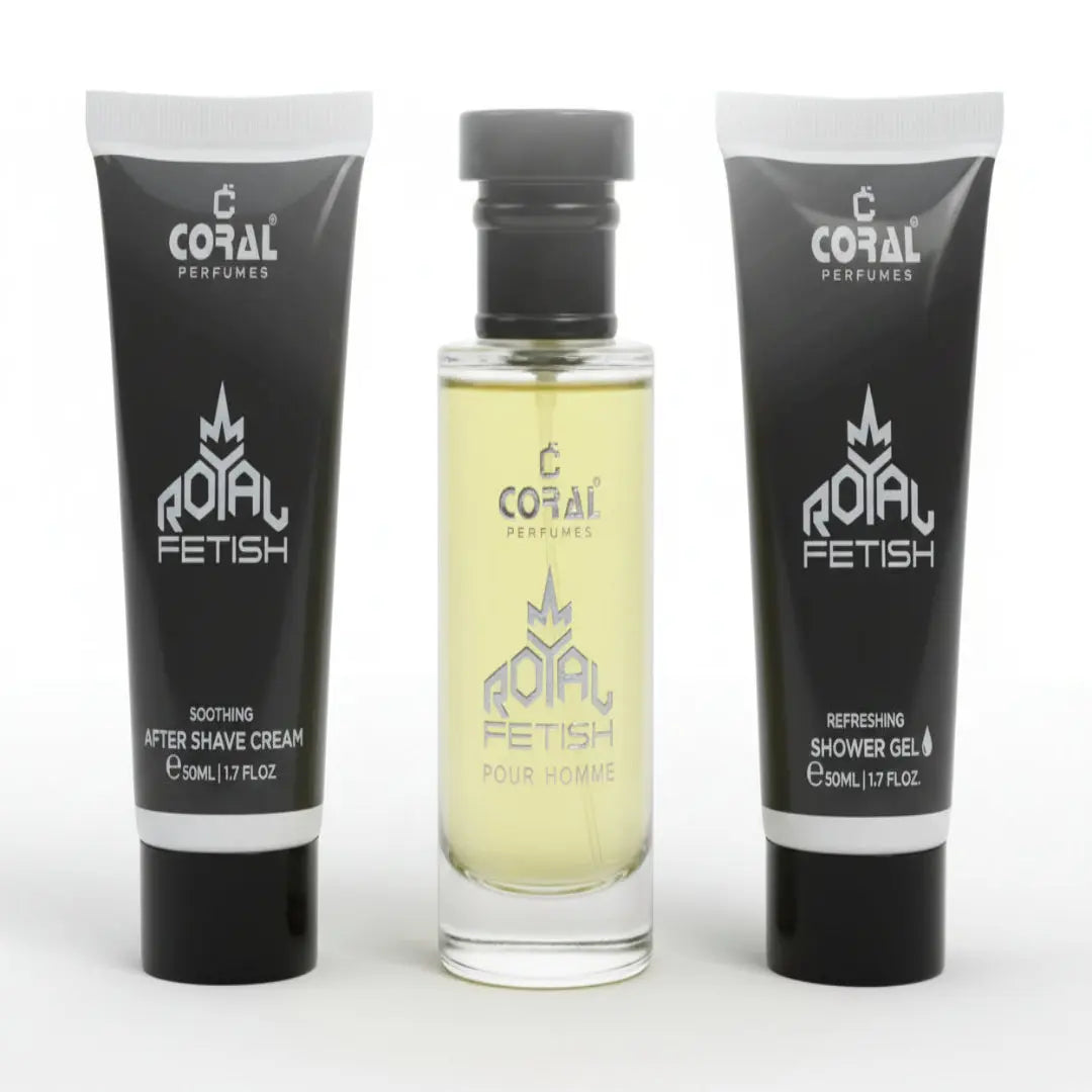 coral royal fetish pour homme gift set for men 50 ml edt fragrance 50 ml after shave 50 ml shower gel