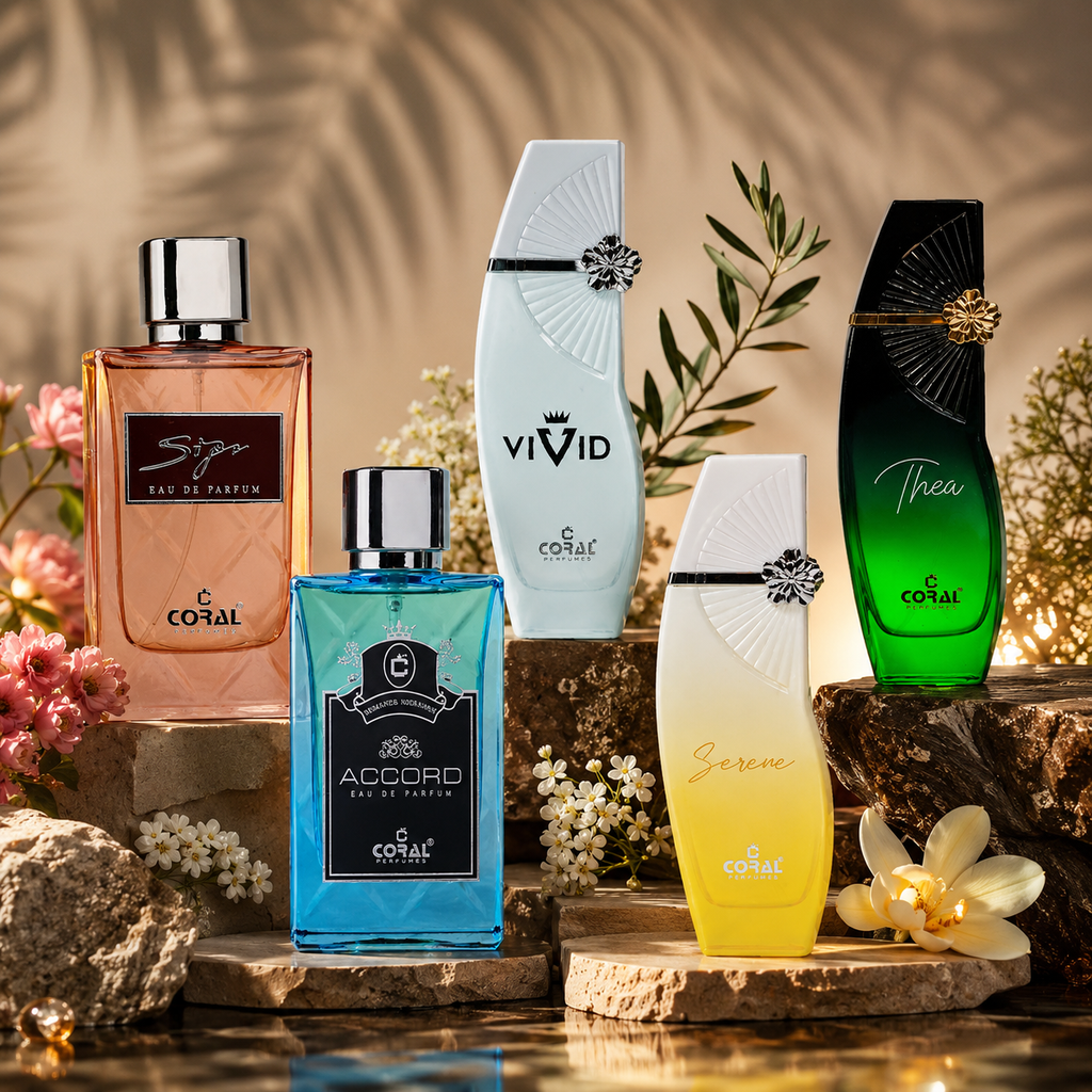 Coral Perfumes 5-Piece Eau de Parfum Gift Set for Men & Women