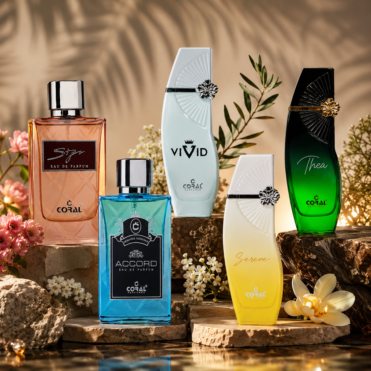 Coral Perfumes 5-Piece Eau de Parfum Gift Set for Men & Women