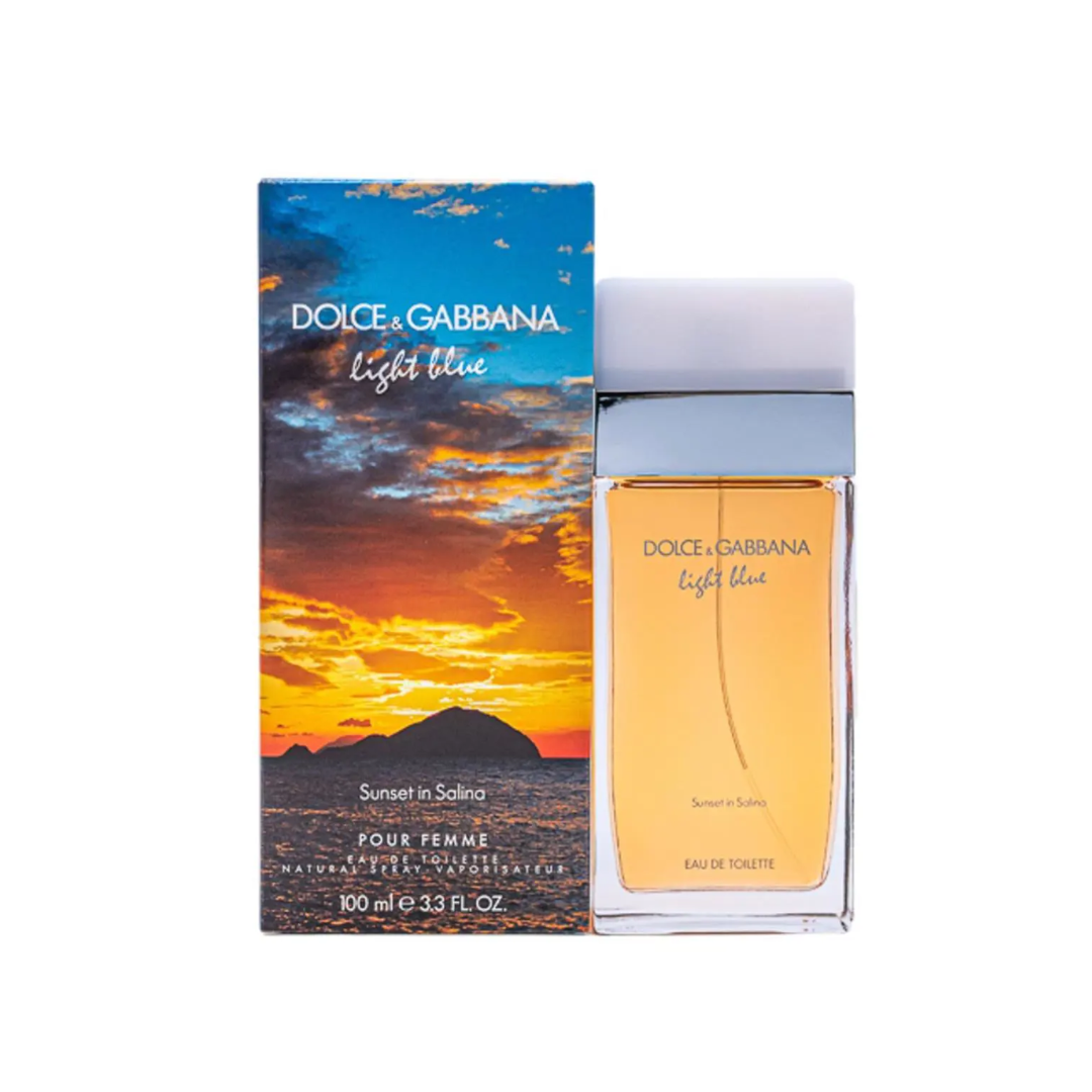 DOLCE&GABBANA LIGHT BLUE SUNSET IN SALINA EDT 100ML SET FOR WOMEN