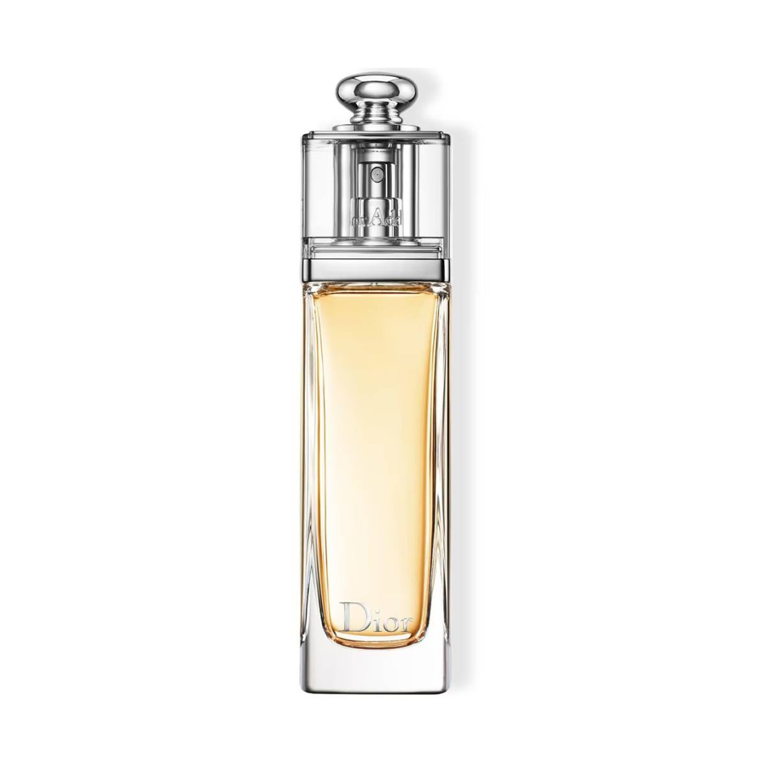 Dior Addict EDT for women 100ml bottle, elegant fragrance with floral and woody notes, displayed in the image.