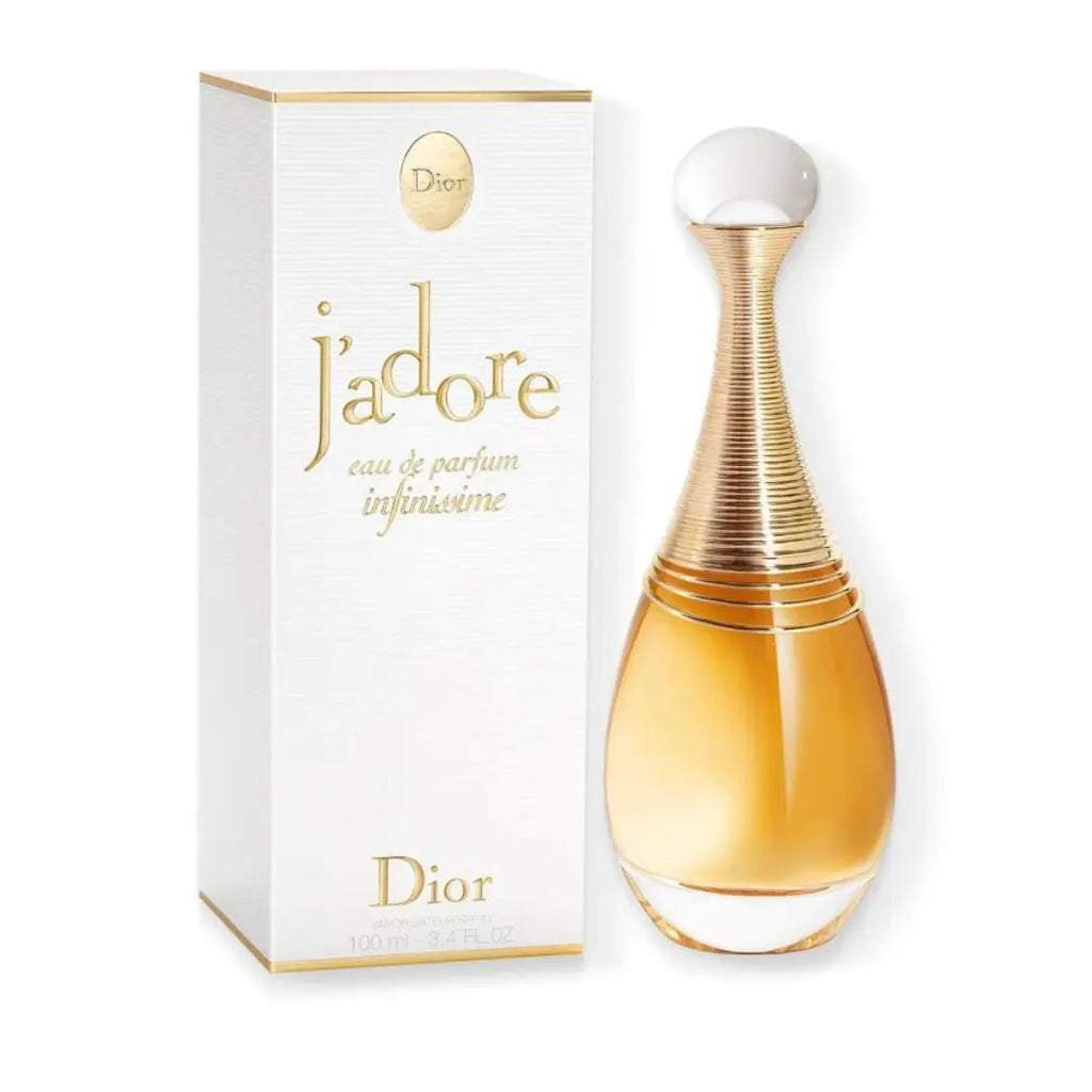 Dior J’adore Infinissime women’s 100ML Eau de Parfum bottle with elegant floral design.