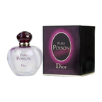 Dior Pure Poison EDP for women in 100ml bottle, elegant perfume with floral and oriental notes, displayed on a neutral background