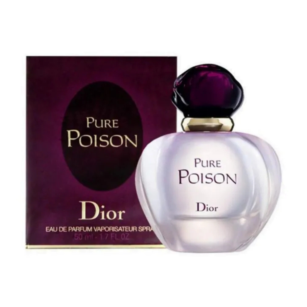 Dior Pure Poison EDP perfume for women in a 50ml bottle, featuring elegant floral and oriental fragrance notes.
