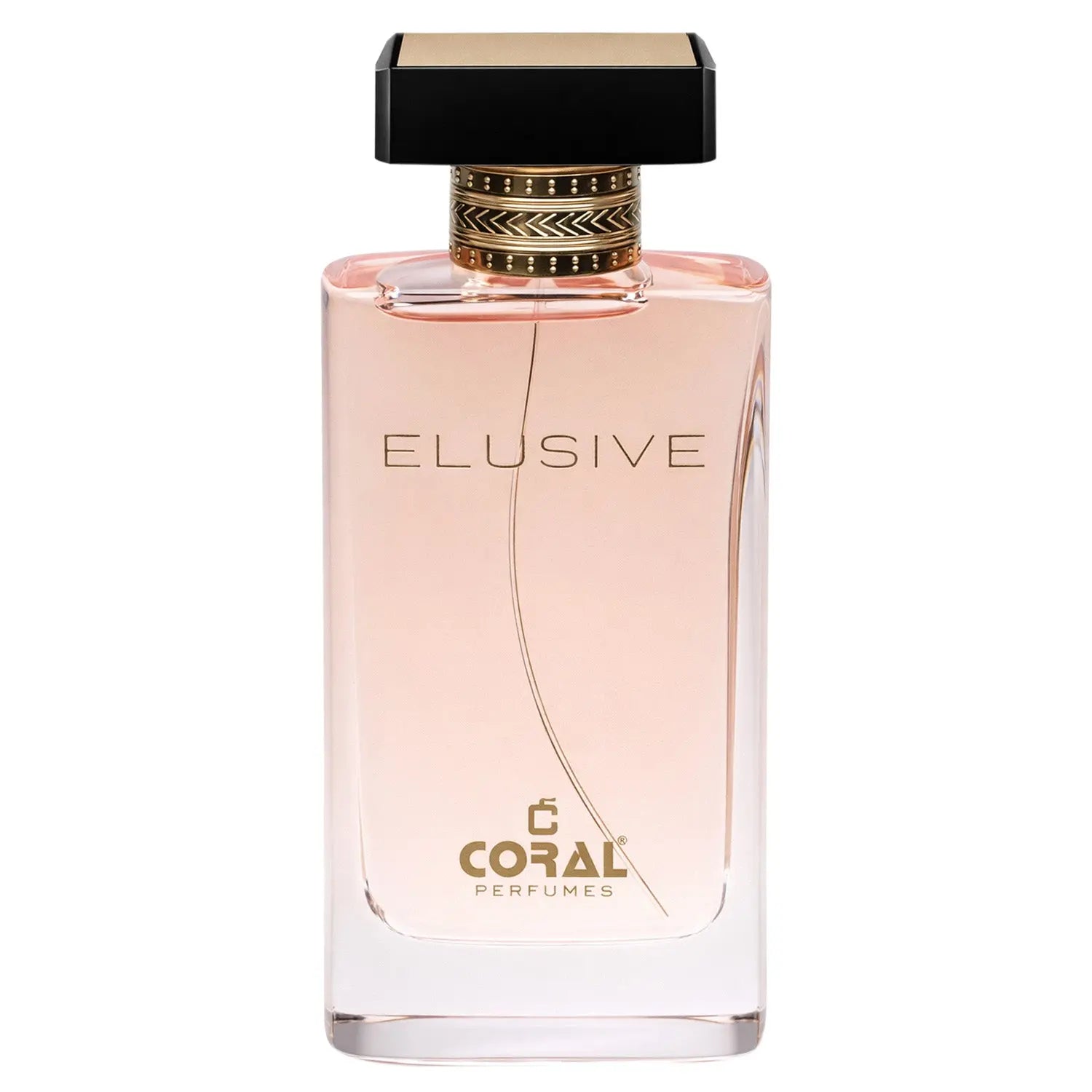 Bin Kamal Coral Elusive Women’s EDP bottle, 75ml, with elegant floral and fruity fragrance design.
