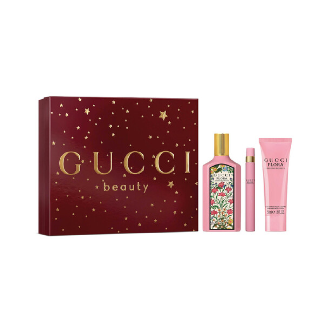 GUCCI FLORA GORGEOUS GARDENIA EDP 100ML + BL 50ML + 10ML SET FOR WOMEN