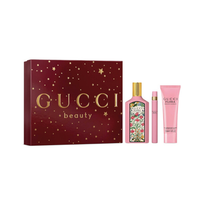 GUCCI FLORA GORGEOUS GARDENIA EDP 100ML + BL 50ML + 10ML SET FOR WOMEN