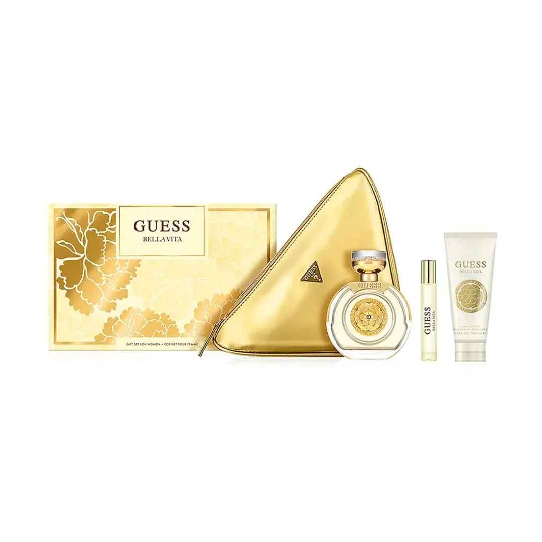 GUESS BELLA VITA EDP 100ML + 15ML + BL 100ML + POUCH SET FOR WOMEN