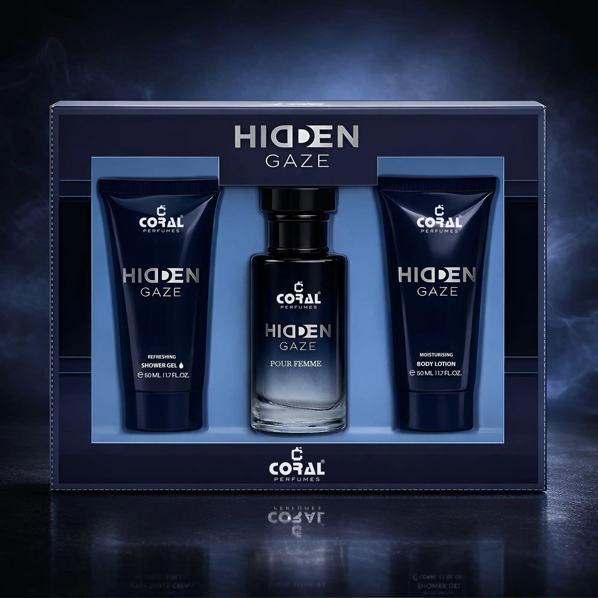 coral hidden gaze pour homme gift set for men 50 ml edt fragrance 50 ml after shave 50 ml shower gel