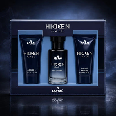 Coral Hidden Gaze Pour Homme Gift Set for Men – 50 ml EDT Fragrance + 50 ml After Shave + 50 ml Shower Gel