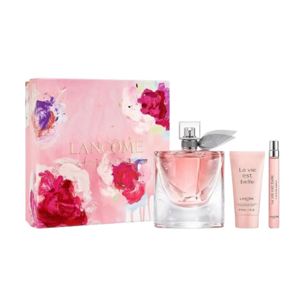 LANCOME LA VIE EST BELLE EDP 100ML+BODY LOTION 50ML+TRAVEL SPRAY 10ML SET FOR WOMEN