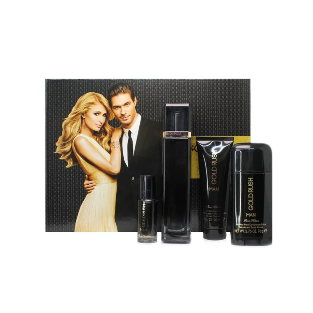 PARIS HILTON GOLD RUSH MAN EDT 100 ML + 15 ML +HAIR/BW 90 ML + DEO STICK 78G - SET