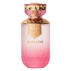 Coral Rosaline women's extrait de parfum bottle by Bin Kamal Perfumes, elegant 100ml glass with floral design.