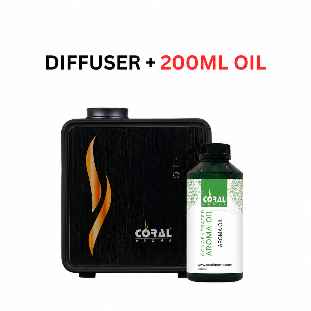 Coral Scent Aura Portable Aroma Diffuser + 200ml Aroma Oil