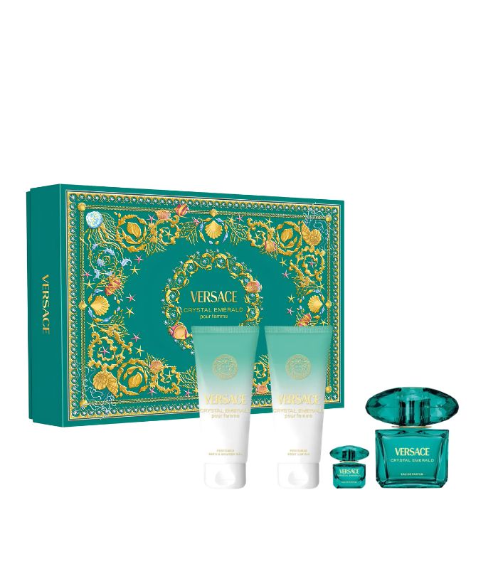 VERSACE CRYSTAL EMERALD EDP 90ML+5ML+BL 100ML+SG 100ML SET