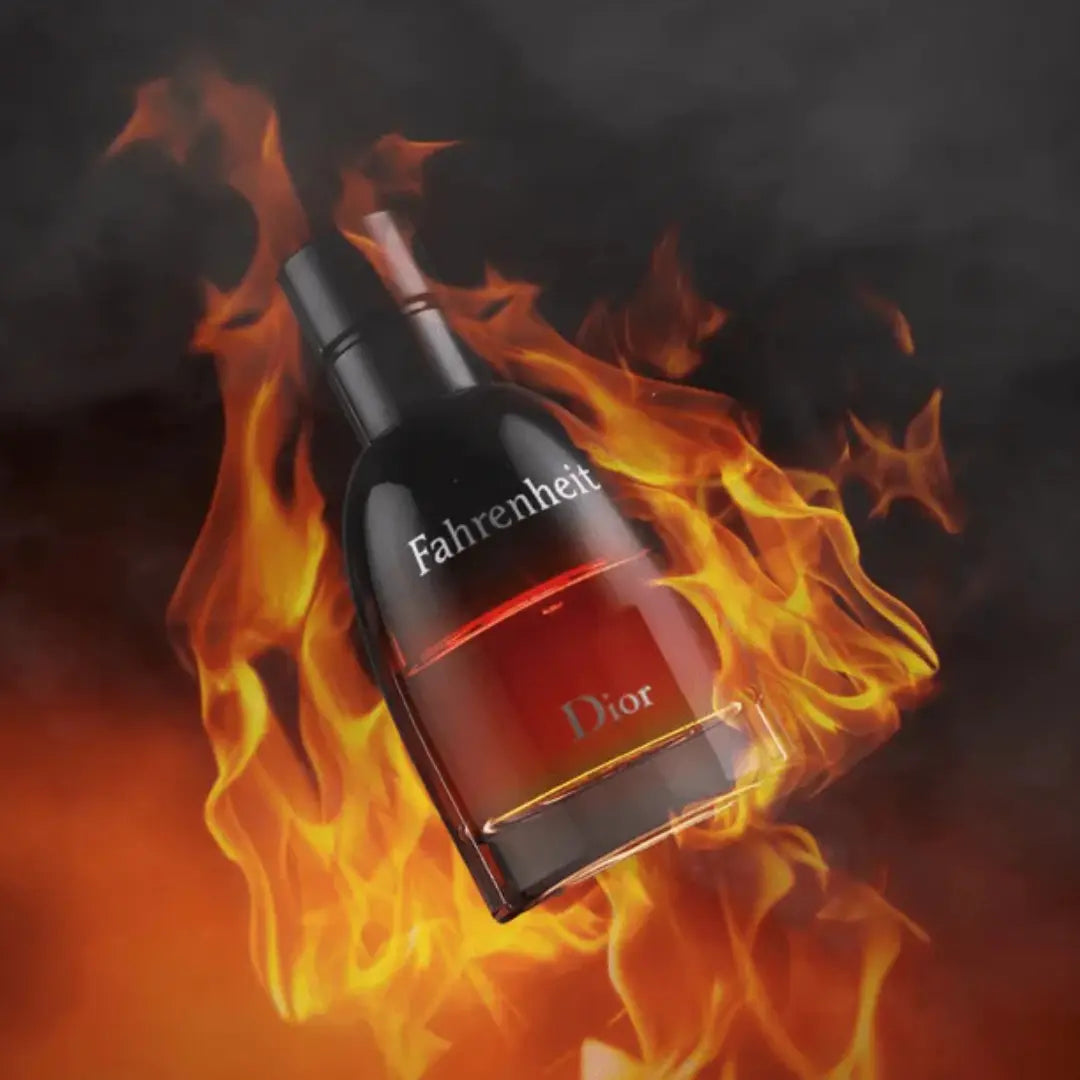 Dior Fahrenheit for Men Eau De Toilette 200ml bottle with sleek black and silver design, showcasing the iconic fragrance packaging.