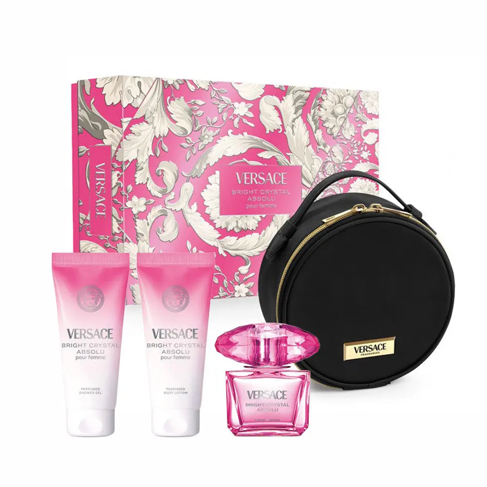VERSACE BRIGHT CRYSTAL ABSOLU EDP 90 ML + BL 100ML + B/SG 100ML +BEAUTY CASE - SET FOR WOMEN