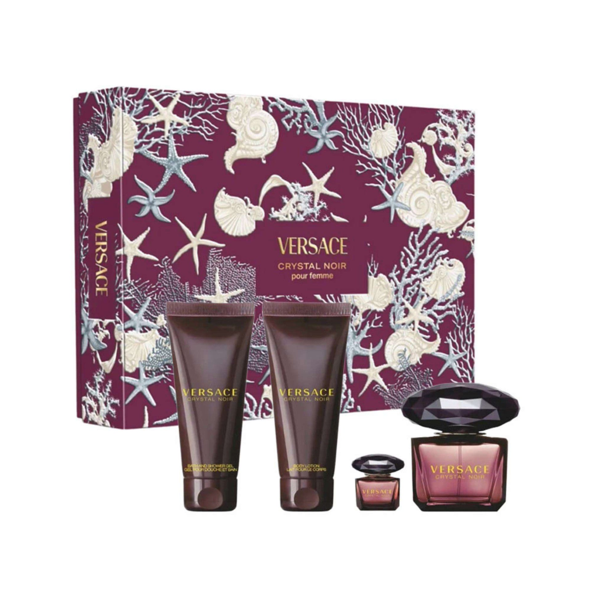 VERSACE CRYSTAL NOIR EDP 90 ML +5 ML +BL 100 ML + B/SG 100ML - SET FOR WOMEN